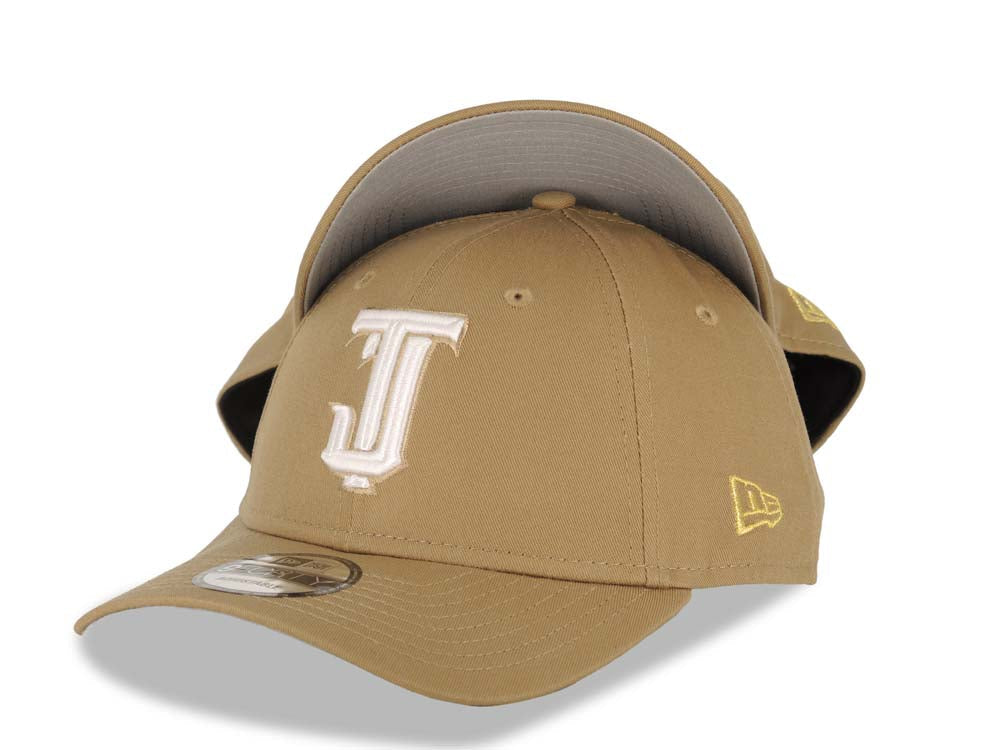 Tijuana Toros New Era LMB 9FORTY 940 Adjustable Cap Hat Khaki Crown/Visor White Logo Gray UV