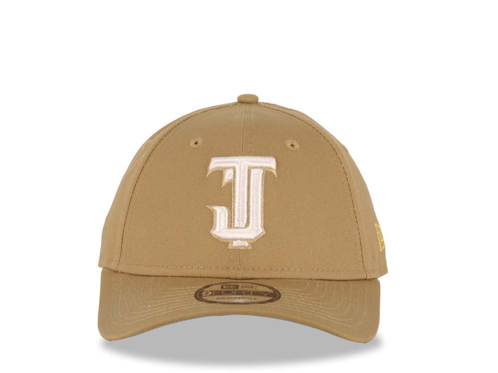 Tijuana Toros New Era LMB 9FORTY 940 Adjustable Cap Hat Khaki Crown/Visor White Logo Gray UV