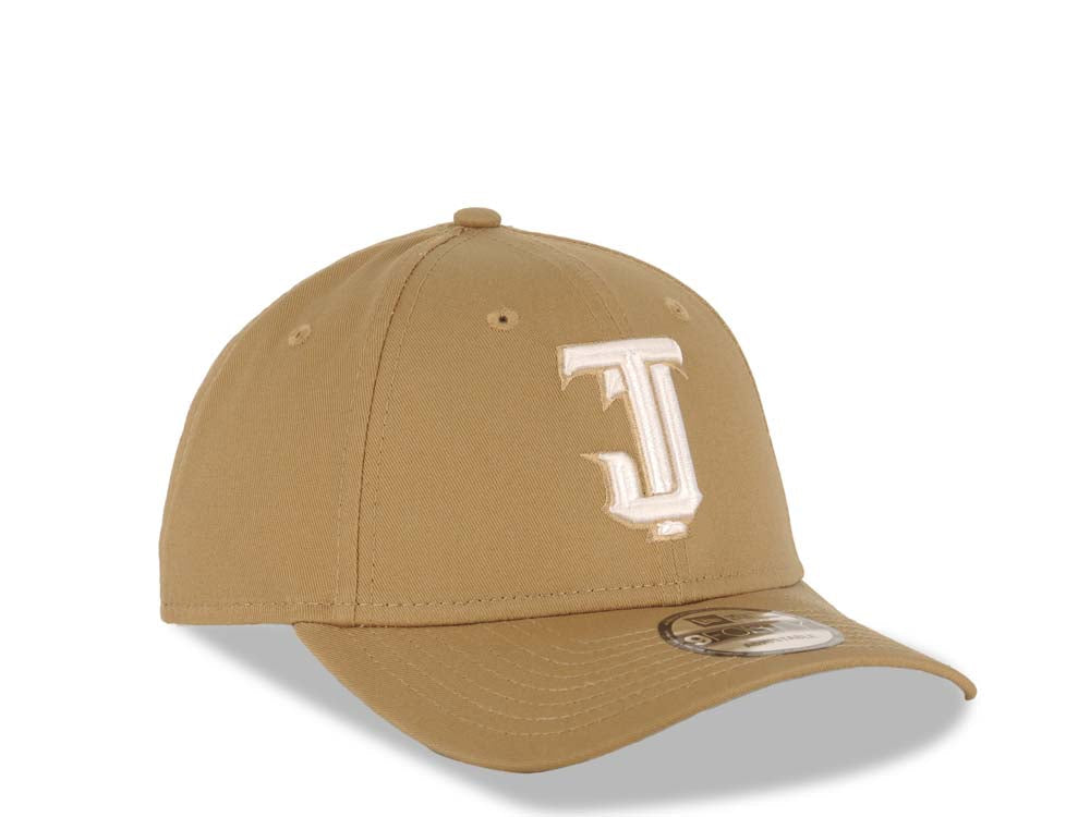 Tijuana Toros New Era LMB 9FORTY 940 Adjustable Cap Hat Khaki Crown/Visor White Logo Gray UV