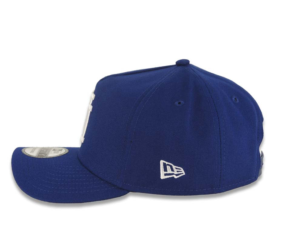 Los Angeles Dodgers New Era MLB 9FORTY 940 Adjustable A-Frame Cap Hat Royal Blue Crown/Visor White Upside Down Logo Gray UV