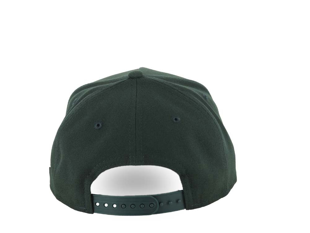 Los Angeles Dodgers New Era MLB 9FORTY 940 Adjustable A-Frame Cap Hat Dark Green Crown/Visor White Upside Down Logo Gray UV