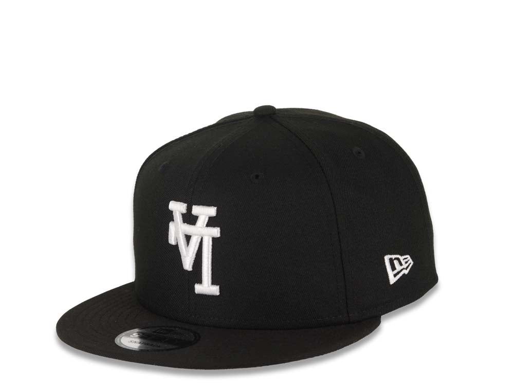 Los Angeles Dodgers New Era MLB 9FIFTY 950 Snapback Cap Hat Black Crown/Visor White Upside Down Logo 60th Anniversary Side Patch Gray UV
