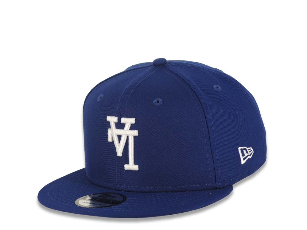 Los Angeles Dodgers New Era MLB 9FIFTY 950 Snapback Cap Hat Royal Blue Crown/Visor White Upside Down Logo 60th Anniversary Side Patch Gray UV