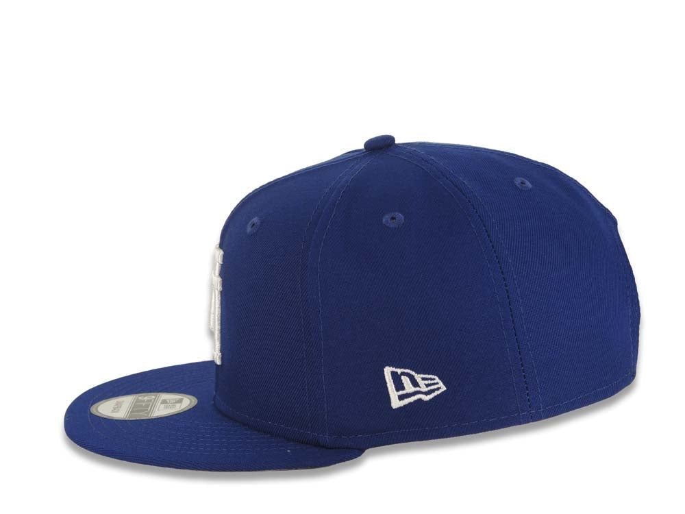Los Angeles Dodgers New Era MLB 9FIFTY 950 Snapback Cap Hat Royal Blue Crown/Visor White Upside Down Logo 60th Anniversary Side Patch Gray UV