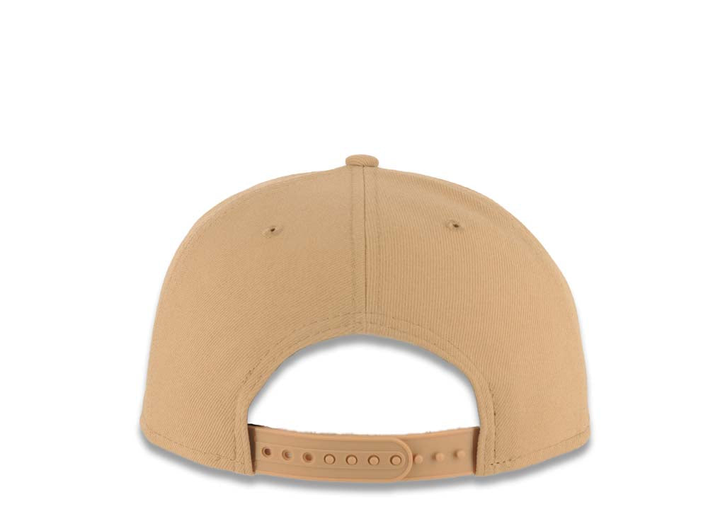 Los Angeles Dodgers New Era MLB 9FIFTY 950 Snapback Cap Hat Khaki Crown/Visor White Upside Down Logo Gray UV