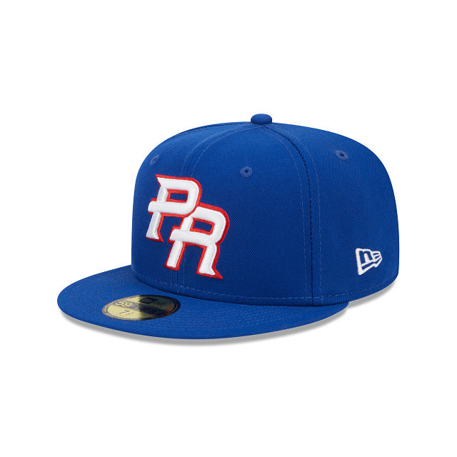 Puerto Rico New Era WBC World Baseball Classic 59FIFTY 5950 Fitted Cap Hat Royal Blue Crown/Visor White/Red Logo