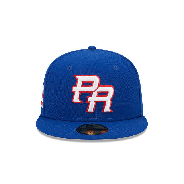 Puerto Rico New Era WBC World Baseball Classic 59FIFTY 5950 Fitted Cap Hat Royal Blue Crown/Visor White/Red Logo