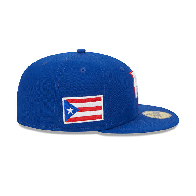 Puerto Rico New Era WBC World Baseball Classic 59FIFTY 5950 Fitted Cap Hat Royal Blue Crown/Visor White/Red Logo