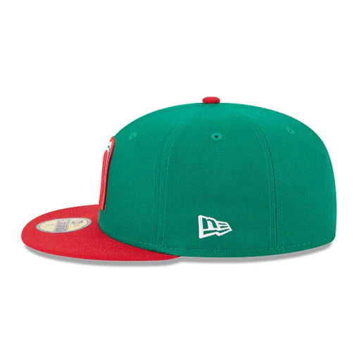Mexico New Era World Baseball Classic 59Fifty 5950 Fitted Cap Hat Green Crown Red Visor Green/White/Red Logo