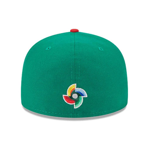 Mexico New Era World Baseball Classic 59Fifty 5950 Fitted Cap Hat Green Crown Red Visor Green/White/Red Logo