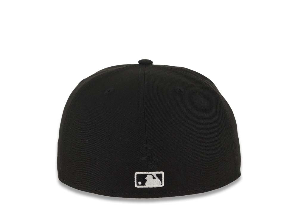 Chicago White Sox New Era MLB 59FIFTY 5950 Fitted Cap Hat Black Crown/Visor White/Olive Green/Pink Logo Dotted Floral Gray UV