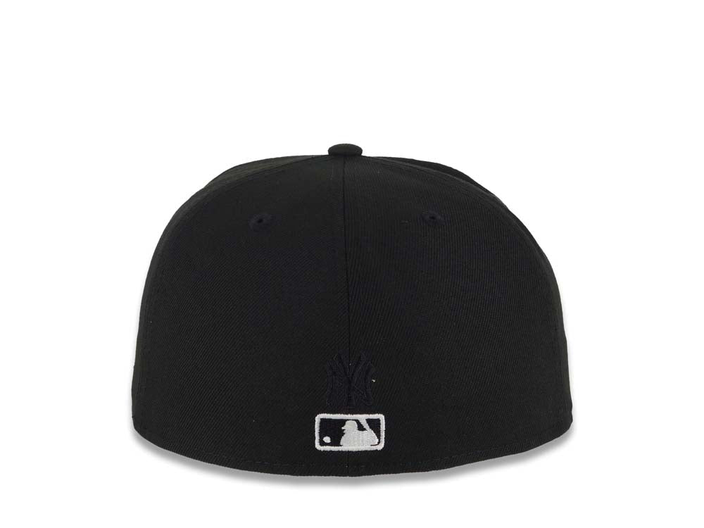 New York Yankees New Era MLB 59FIFTY 5950 Fitted Cap Hat Black Crown/Visor White/Olive Green/Pink Logo Dotted Floral Gray UV