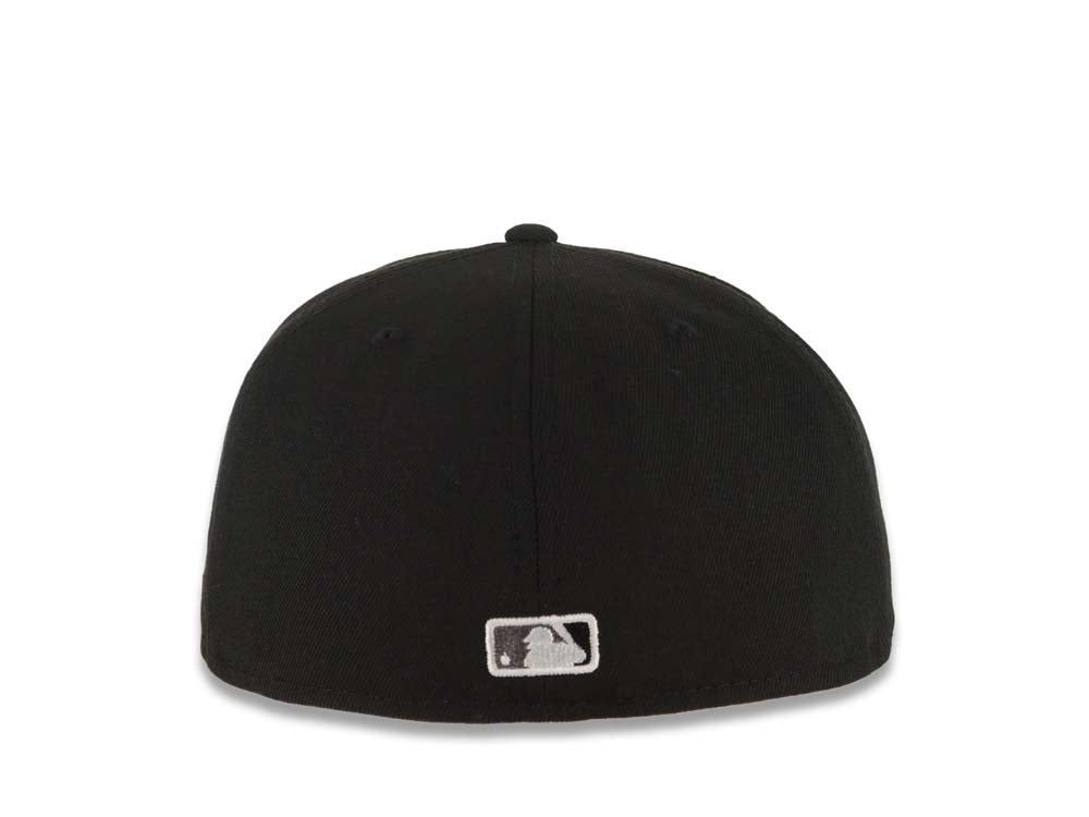 San Diego Padres New Era MLB 59FIFTY 5950 Fitted Cap Hat Black Crown/Visor White Logo With Palm Tree Gray UV