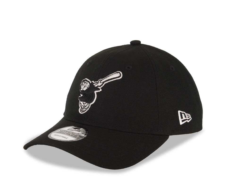 San Diego Padres New Era MLB 9TWENTY 920 Adjustable Cap Hat Black Crown/Visor Black/White Swinging Friar Logo