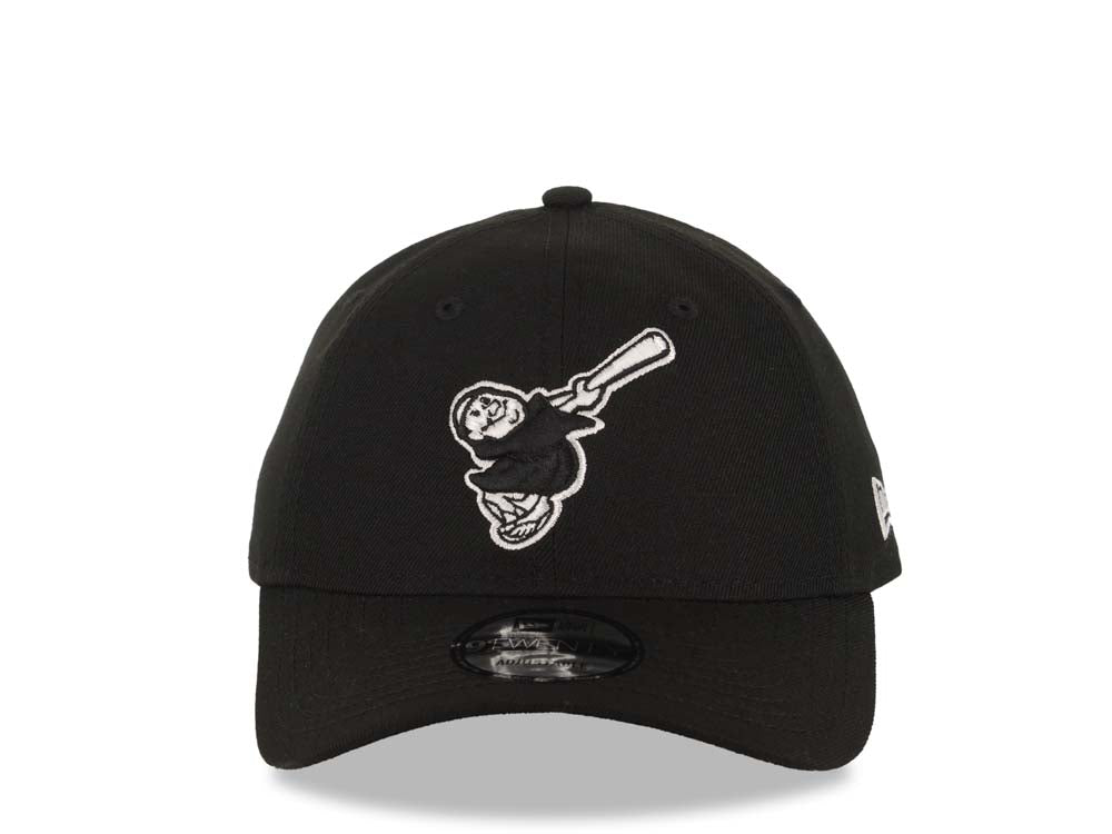 San Diego Padres New Era MLB 9TWENTY 920 Adjustable Cap Hat Black Crown/Visor Black/White Swinging Friar Logo