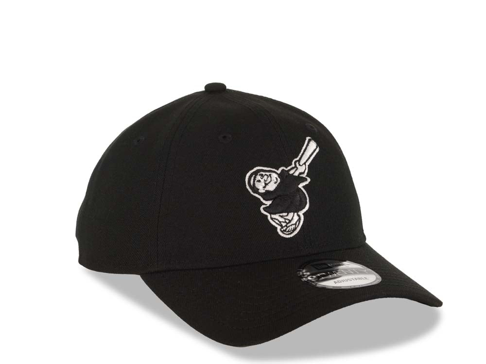 San Diego Padres New Era MLB 9TWENTY 920 Adjustable Cap Hat Black Crown/Visor Black/White Swinging Friar Logo