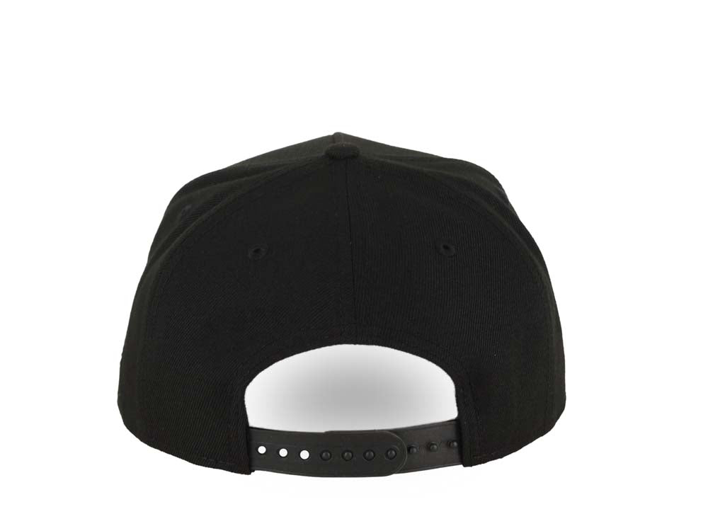 Los Angeles Dodgers New Era MLB 9FORTY 940 Adjustable A-Frame Cap Hat Black Crown/Visor Black Logo Gray UV