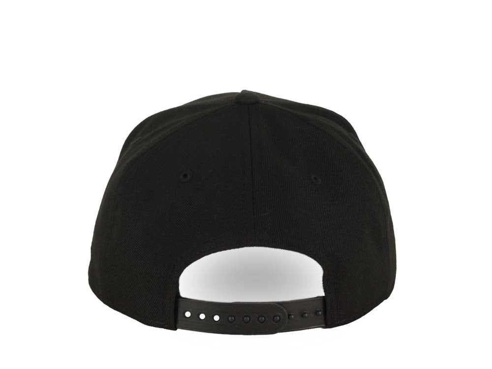 New York Yankees New Era MLB 9FORTY 940 Adjustable A-Frame Cap Hat Black Crown/Visor Black Logo Gray UV