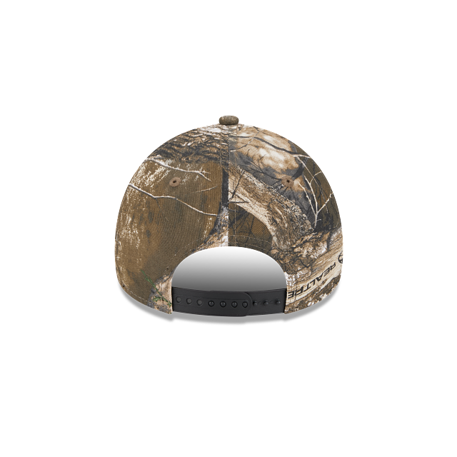 New York Yankees New Era MLB 9FORTY 940 Adjustable A-Frame Cap Hat Real Tree Edge Camo Crown/Visor White Logo