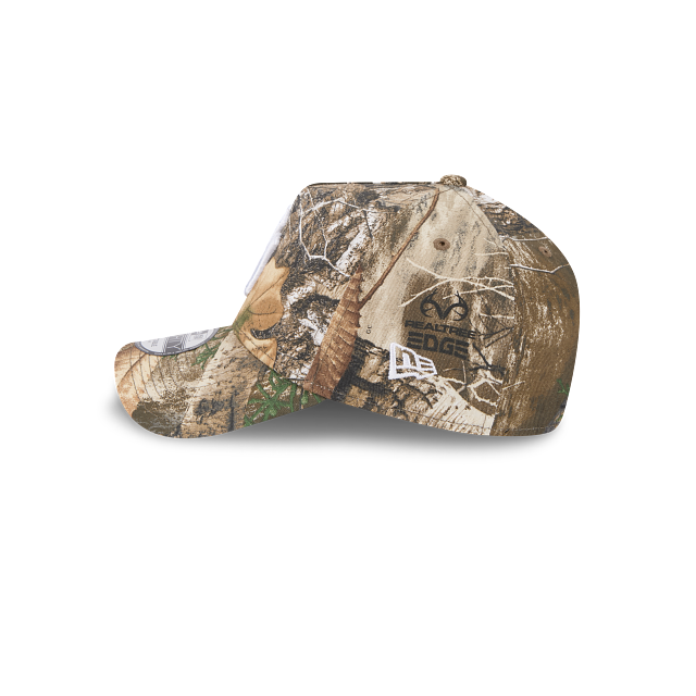 New York Yankees New Era MLB 9FORTY 940 Adjustable A-Frame Cap Hat Real Tree Edge Camo Crown/Visor White Logo