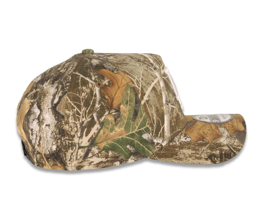 Los Angeles Dodgers New Era MLB 9FORTY 940 Adjustable A-Frame Cap Hat Real Tree Edge Camo Crown/Visor White Logo Gray UV