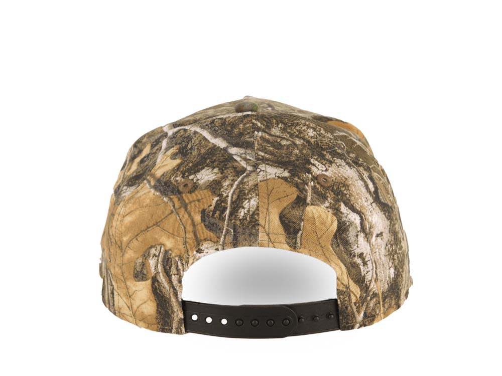 Los Angeles Dodgers New Era MLB 9FORTY 940 Adjustable A-Frame Cap Hat Real Tree Edge Camo Crown/Visor White Logo Gray UV