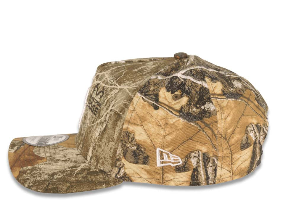 Los Angeles Dodgers New Era MLB 9FORTY 940 Adjustable A-Frame Cap Hat Real Tree Edge Camo Crown/Visor White Logo Gray UV