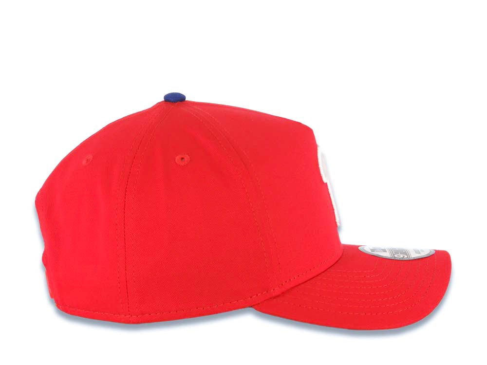 Philadelphia Phillies New Era MLB 9FORTY 940 Adjustable A-Frame Cap Hat Red Crown/Visor White Logo Gray UV
