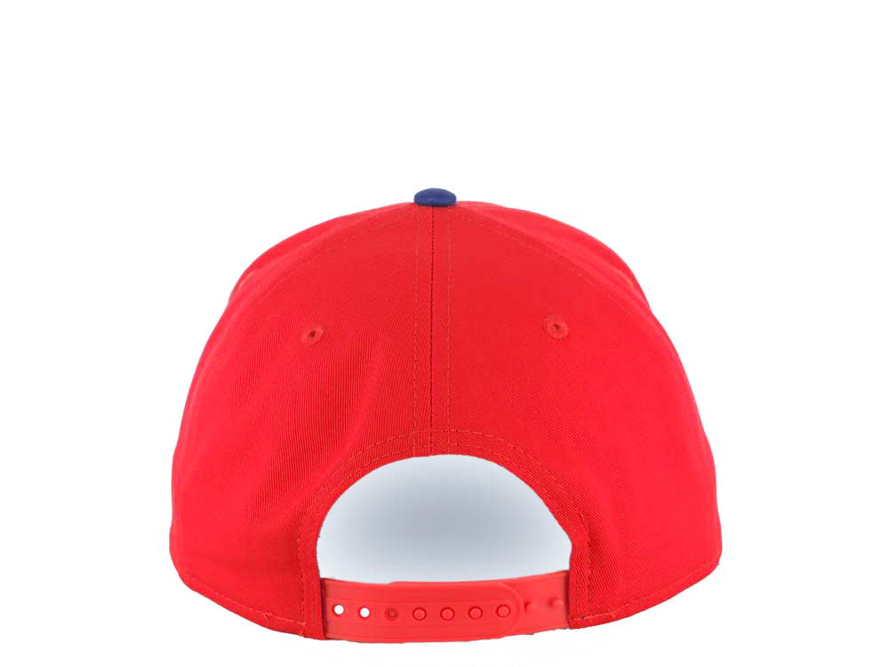 Philadelphia Phillies New Era MLB 9FORTY 940 Adjustable A-Frame Cap Hat Red Crown/Visor White Logo Gray UV