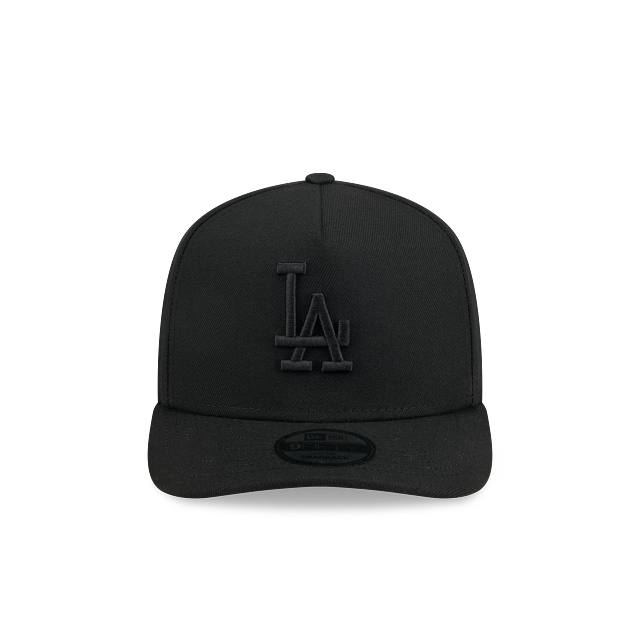 Los Angeles Dodgers New Era MLB 9FIFTY 950 Snapback A-Frame Cap Hat Black Crown/Visor Black Logo