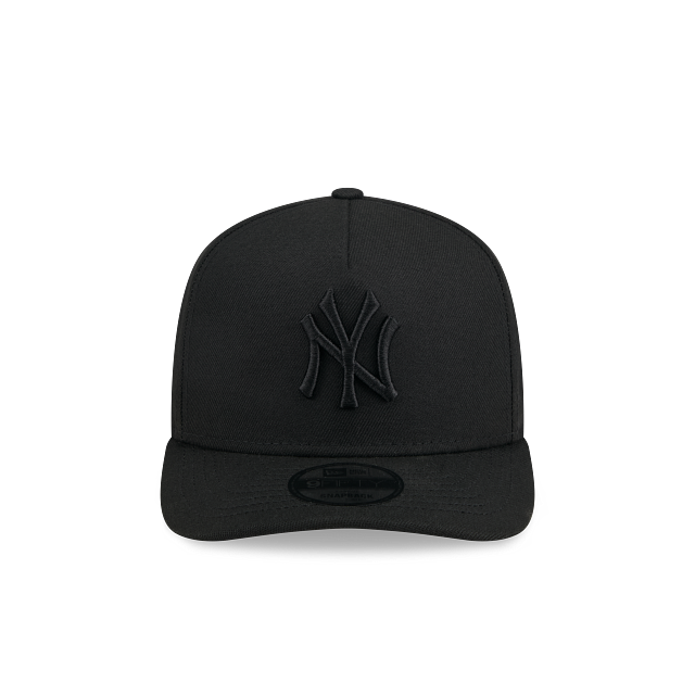 New York Yankees New Era MLB 9FIFTY 950 Snapback A-Frame Cap Hat Black Crown/Visor Black Logo