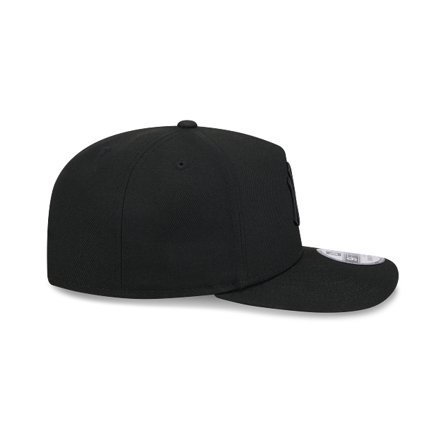 New York Yankees New Era MLB 9FIFTY 950 Snapback A-Frame Cap Hat Black Crown/Visor Black Logo