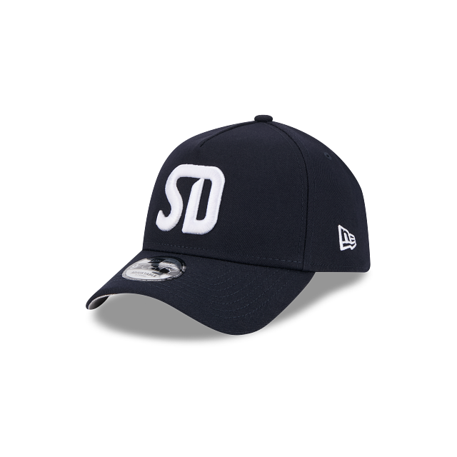 San Diego FC New Era MLS 9FORTY 940 Adjustable A-Frame Cap Hat Navy Blue Crown/Visor White Logo