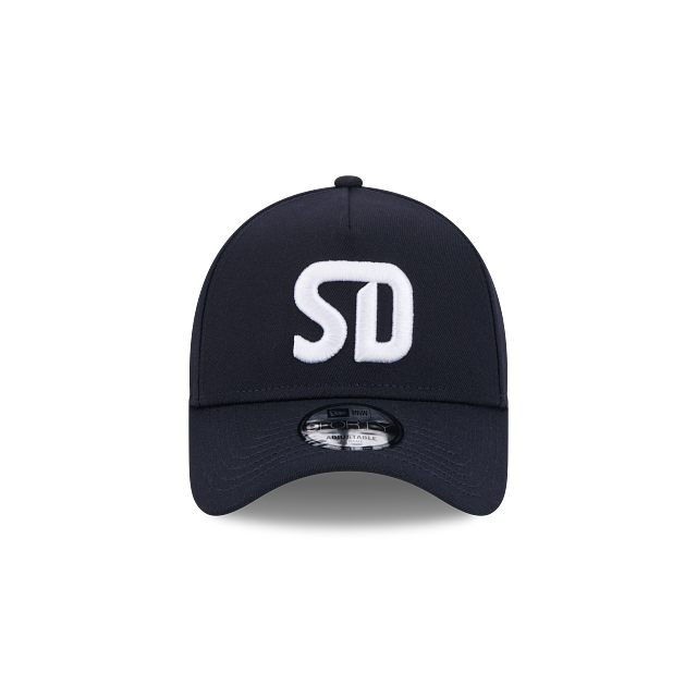 San Diego FC New Era MLS 9FORTY 940 Adjustable A-Frame Cap Hat Navy Blue Crown/Visor White Logo