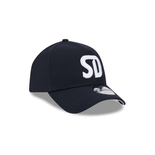 San Diego FC New Era MLS 9FORTY 940 Adjustable A-Frame Cap Hat Navy Blue Crown/Visor White Logo