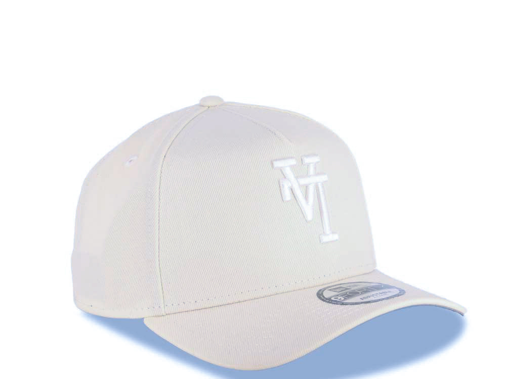 Los Angeles Dodgers New Era MLB 9FORTY 940 Adjustable A-Frame Cap Hat Cream Crown/Visor White Logo Gray UV