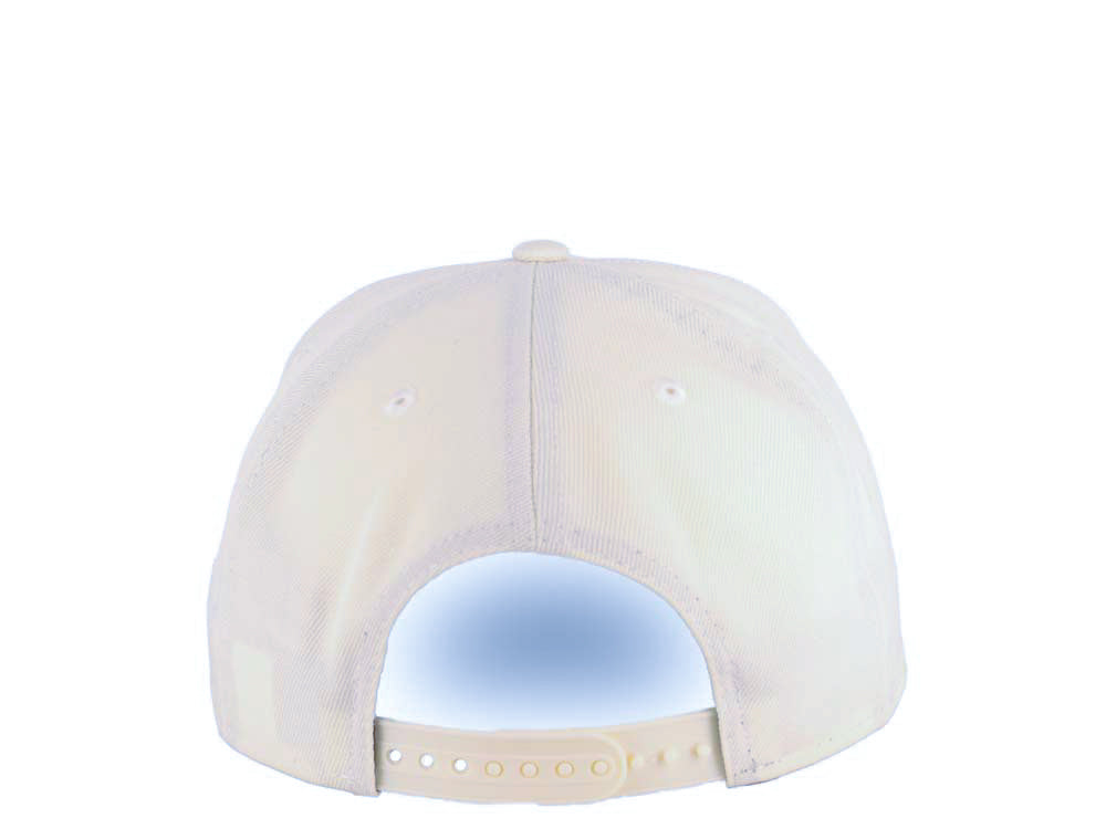 Los Angeles Dodgers New Era MLB 9FORTY 940 Adjustable A-Frame Cap Hat Cream Crown/Visor White Logo Gray UV