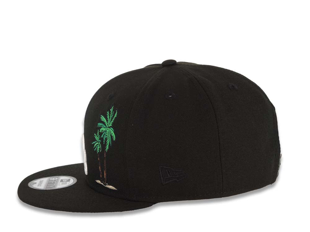 Los Angeles Dodgers New Era MLB 9FIFTY 950 Snapback Cap Hat Black Crown/Visor White Logo With Palm Gray UV