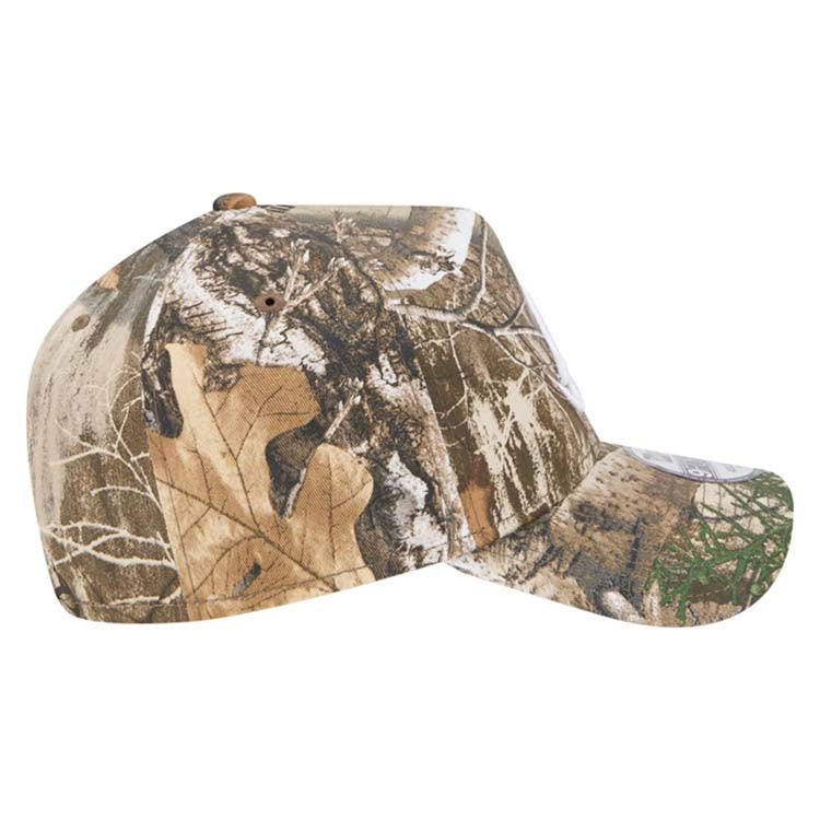 Atlanta Braves New Era MLB 9FORTY 940 A-Frame Adjustable Snapback Cap Hat Real Tree Camo Crown/Visor White Logo