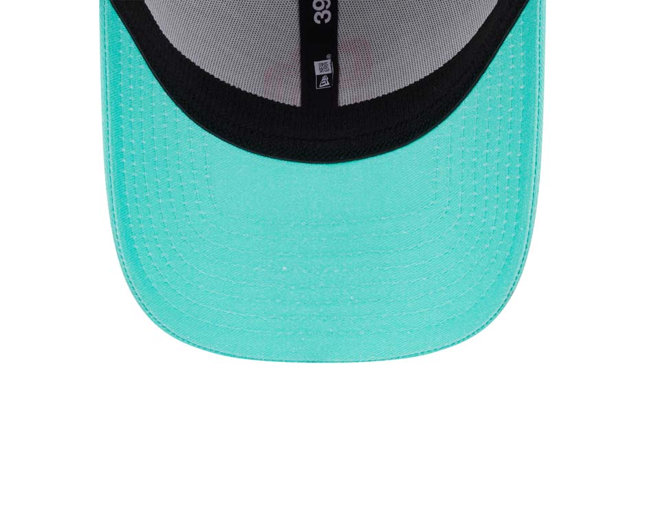 (City Connect) San Diego Padres New Era MLB 39THIRTY 3930 Flexfit Mesh/Trucker Cap Hat Teal/Magenta Crown Teal Visor Pink Logo