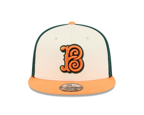 Baltimore Orioles New Era MLB 9FIFTY 950 Snapback Cap Hat White/Black Crown Orange Visor Orange/Black Logo Gray UV (2026 City Connect)