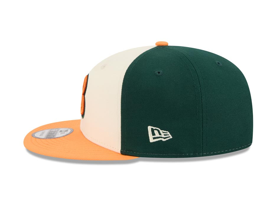 Baltimore Orioles New Era MLB 9FIFTY 950 Snapback Cap Hat White/Black Crown Orange Visor Orange/Black Logo Gray UV (2026 City Connect)