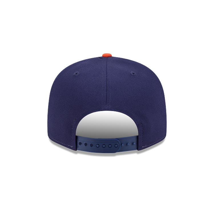 Houston Astros New Era MLB 9FIFTY 950 Snapback Cap Hat White/Navy Blue Crown Navy Blue Visor Orange/Navy Logo (2025 City Connect)