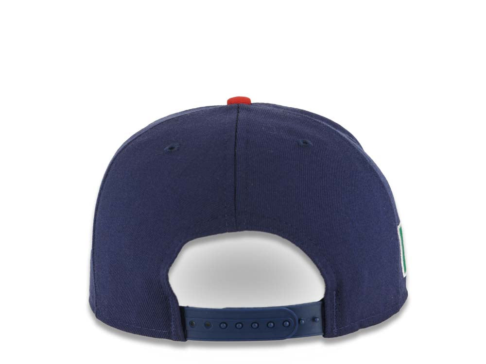 Chivas De Guadalajara New Era Liga MX 9FIFTY 950 Snapback Cap Hat White/Navy Blue Crown Red Visor Team Color Logo