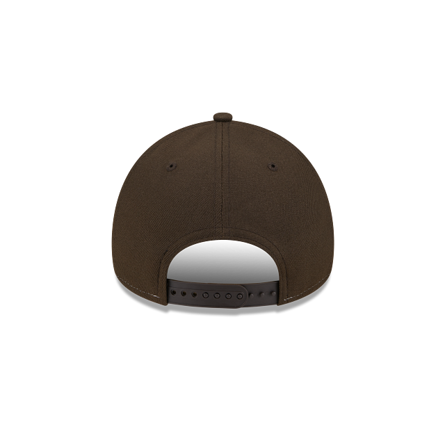 San Diego Padres New Era MLB 9FORTY 940 Adjustable A-Frame Cap Hat Yellow/Brown Crown Brown Visor Brown Cooperstown Logo