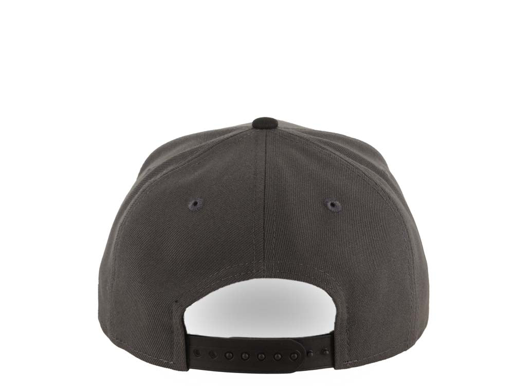 Los Angeles Dodgers New Era MLB 9FORTY 940 Adjustable A-Frame Cap Hat Dark Gray Crown Black Visor White Upside Down Logo Gray UV