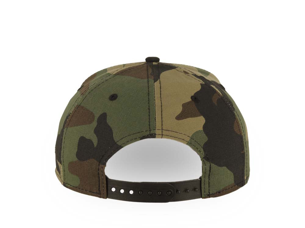 San Diego Padres New Era MLB 9FORTY 940 A-Frame Adjustable Cap Hat Camo Crown Black Visor Light Khaki Logo Gray UV