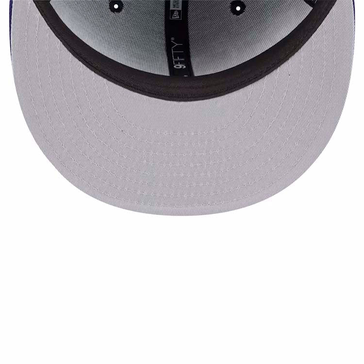 Los Angeles Dodgers New Era MLB 9FIFTY 950 Snapback Cap Hat Black Crown Royal Blue Visor Text Logo Splatter