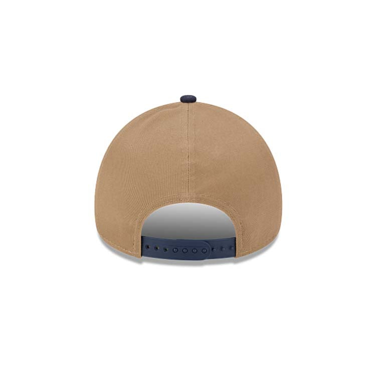 Los Angeles Dodgers New Era MLB 9FORTY 940 Adjustable A-Frame Cap Hat Khaki Crown Navy Blue Visor Navy Logo (2024 City Connect)