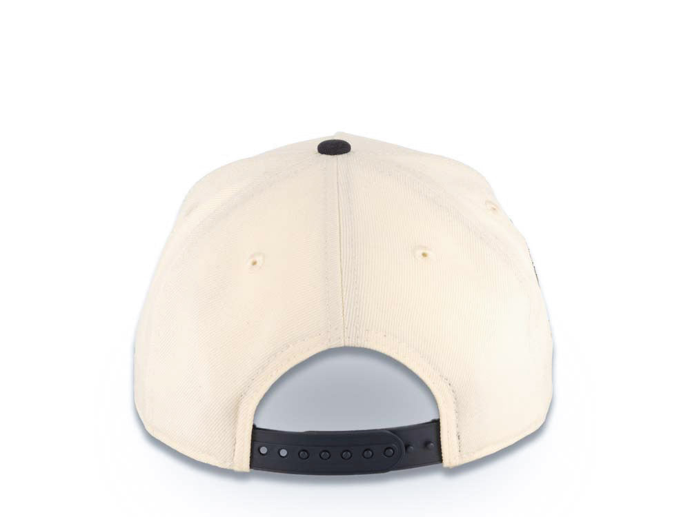 San Diego Padres New Era MLB 9FORTY 940 Adjustable A-Frame Cap Hat Cream Crown Navy Blue Visor Navy/Metallic Gold P Logo 40th Anniversary Side Patch